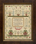 Hands Across the Sea Samplers "Ruth Bates 1823" Counted Cross Stitch Pattern, Booklet, English Reproduction Sampler, Pattern Only