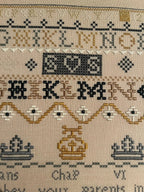 GENTLE PURSUIT DESIGNS "Susan Scott 1734 English Sampler" Counted Cross Stitch Pattern by Cissy Bailey Smith, Chart, Booklet, Pattern Only