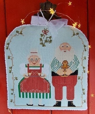 TWIN PEAK PRIMITIVES "Mrs. and Mr. Kringle" Kringle Series, Counted Cross Stitch Pattern, Christmas, Winter, Pattern Only
