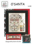 ROSEWOOD MANOR "O'Santa" Counted Cross Stitch Pattern, Sampler, Designed by Karen Kluba, Pattern Only