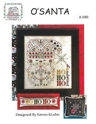 ROSEWOOD MANOR "O'Santa" Counted Cross Stitch Pattern, Sampler, Designed by Karen Kluba, Pattern Only