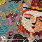 BARBARA ANA DESIGNS "Bountiful Dreams" Counted Cross Stitch Pattern, Dreaming Girl Series, Chart, Pattern Only