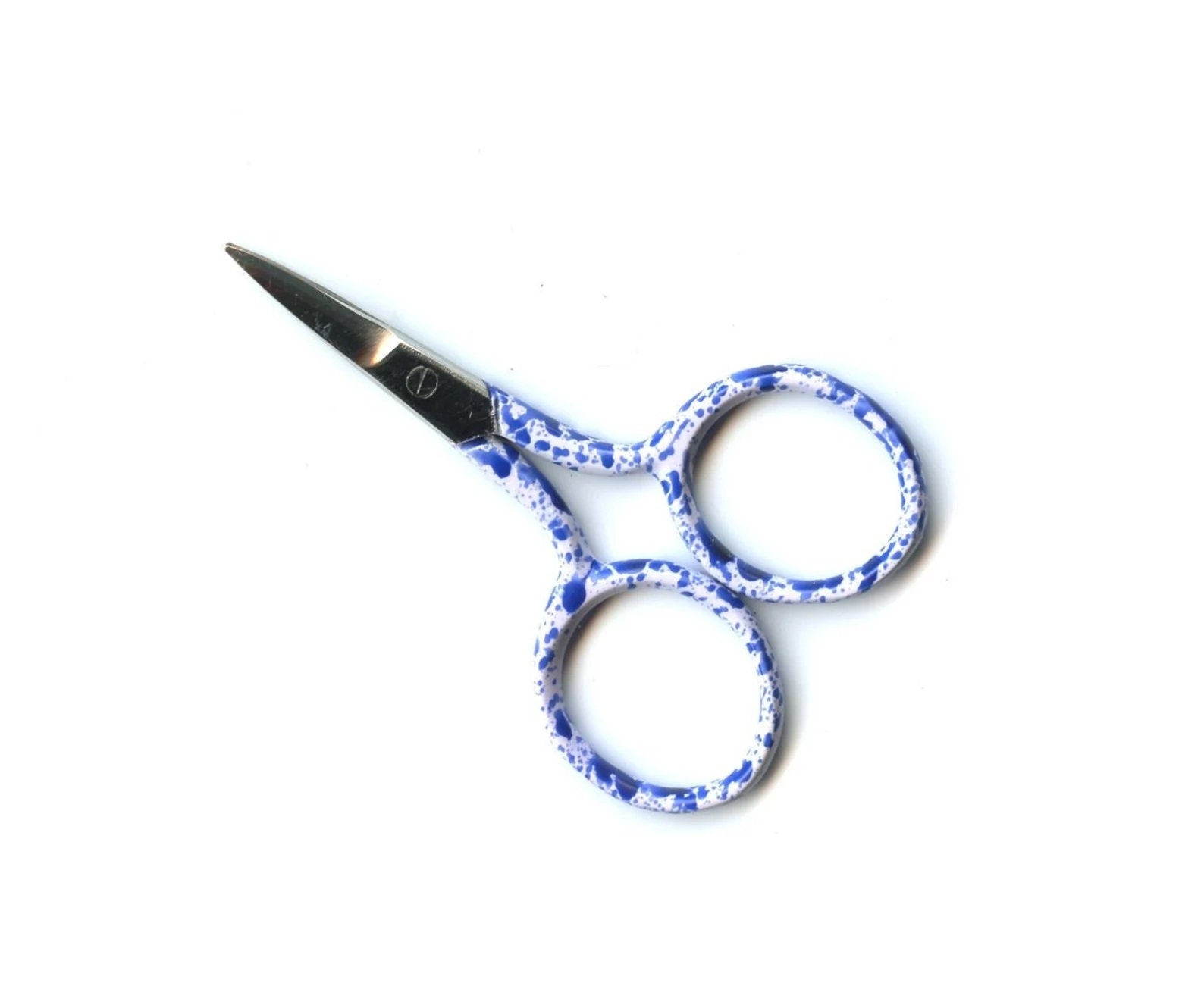 Dinky-Dyes, LLC “Spotty Blue Scissors 2 1/2 Embroidery Scissors, Sharp, DD-SC-42