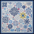 Tempting Tangles Designs "Queen's Medal Quaker KIT" Counted Cross Stitch Pattern and Silk Floss Pack by Dinky Dyes (18 skeins) Included