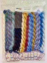 Tempting Tangles Designs "Queen's Medal Quaker KIT" Counted Cross Stitch Pattern and Silk Floss Pack by Dinky Dyes (18 skeins) Included