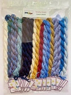 Tempting Tangles Designs "Queen's Medal Quaker KIT" Counted Cross Stitch Pattern and Silk Floss Pack by Dinky Dyes (18 skeins) Included