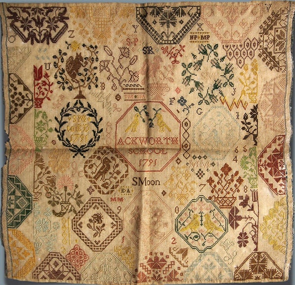 Stitchybox Samplers "Sarah Moon 1791" Counted Cross Stitch Pattern, Chart, Sampler, Pattern Only