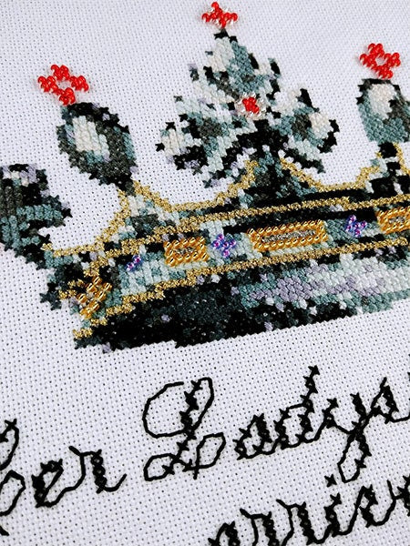 PEACOCK & FIG "Her Lordship" Counted Cross Stitch Pattern, Chart, Baby Girl Arrival, Pattern Only