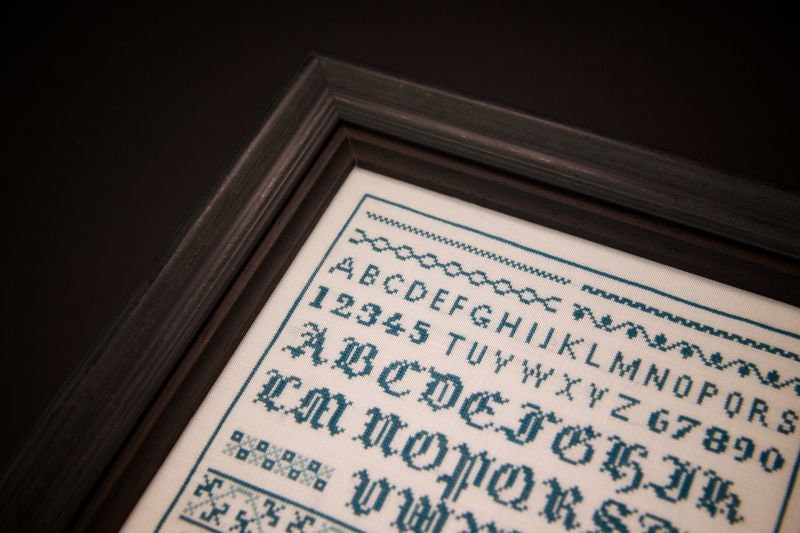 Hands Across The Sea Samplers "Emilie Kalwar 1890" Counted Cross Stitch Pattern, Reproduction Sampler, Paper Booklet