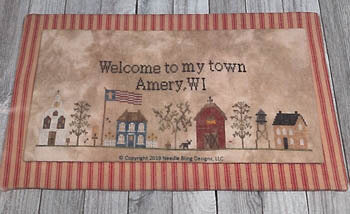 NEEDLE BLING DESIGNS "My Town" Counted Cross Stitch Pattern, Chart, Pattern Only