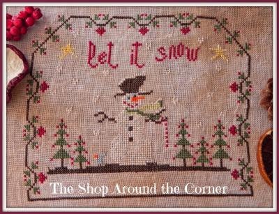 The Shop Around The Corner "Let It Snow" Counted Cross Stitch Pattern, Chart, Winter, Christmas, Pattern Only