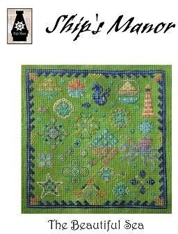 Ship's Manor "The Beautiful Sea" Counted Cross Stitch Pattern, Chart, Sampler, Pattern Only