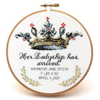 PEACOCK & FIG "Her Lordship" Counted Cross Stitch Pattern, Chart, Baby Girl Arrival, Pattern Only
