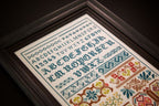 Hands Across The Sea Samplers "Emilie Kalwar 1890" Counted Cross Stitch Pattern, Reproduction Sampler, Paper Booklet