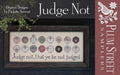 PLUM STREET SAMPLERS "Judge Not" Counted Cross Stitch Pattern, Chart, Sheep, Pattern Only