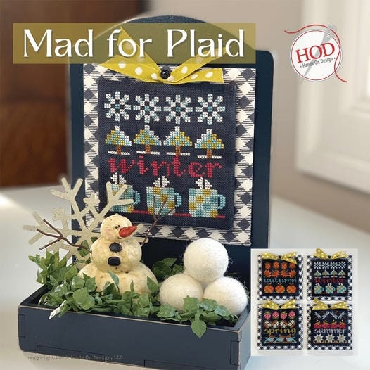 HANDS ON DESIGN "Mad For Plaid", Counted Cross Stitch Pattern, Chart, Pattern Only