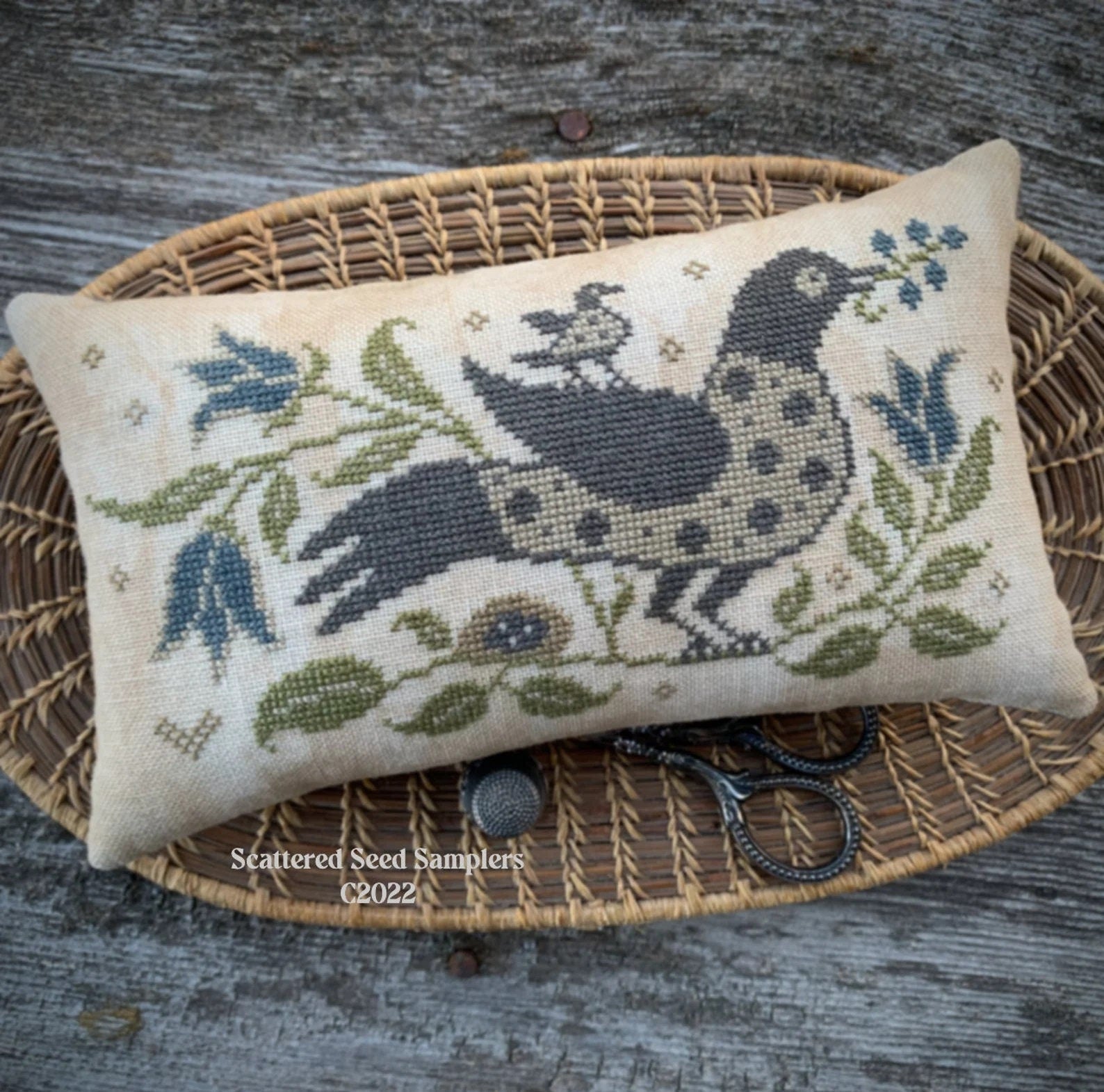 SCATTERED SEED SAMPLERS "Gathering Together" Counted Cross Stitch Pattern, PinKeep, Tammy Black, Pattern Only