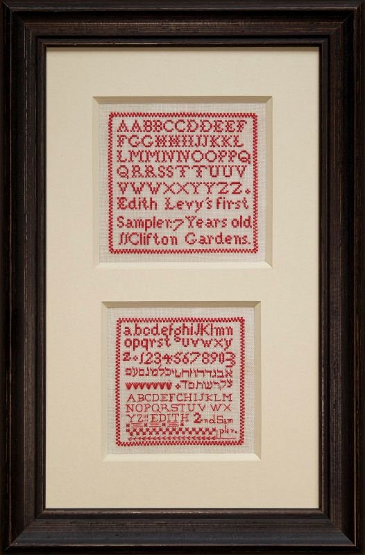 Hands Across the Sea Samplers "The Needlework of Edith Levy" Counted Cross Stitch Pattern, Reproduction Sampler, Printed Booklet