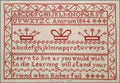 PINEBERRY LANE "Cordelia Ancrum 1844"  Cross Stitch Pattern  Red Sampler, An Antique Reproduction, Pattern Only