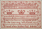PINEBERRY LANE "Cordelia Ancrum 1844"  Cross Stitch Pattern  Red Sampler, An Antique Reproduction, Pattern Only