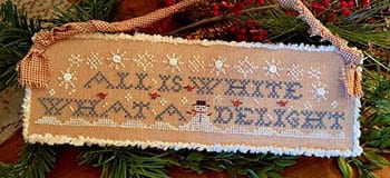 All is White by Homespun Elegance, Counted Cross Stitch, Chart, Winter, Snowman, Pattern Only