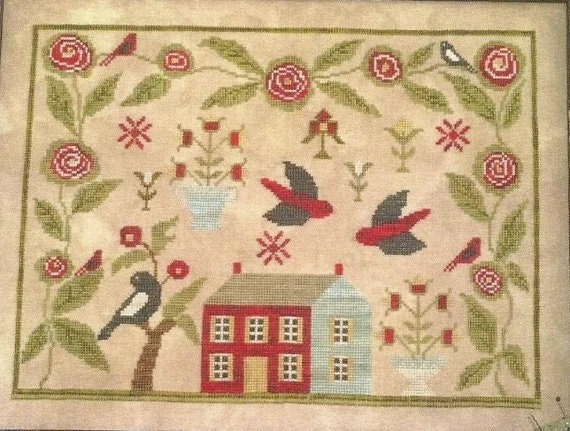 SAMPLERS NOT FORGOTTEN "Bird Song" Counted Cross Stitch Pattern, Chart, Sampler, Pattern Only