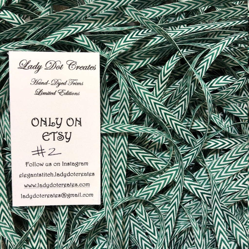 Twill Tape Chevron Pattern - LADY DOT CREATES - 3/4" Wide and 1/4" Wide