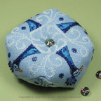 FABY REILLY DESIGNS "Peacock Biscornu"  Counted Cross Stitch Pattern  Chart, Pattern Only