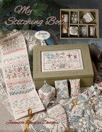JEANNETTE DOUGLAS DESIGNS "My Stitching Box" ~ Accesory/Silk Thread Pack Available, Nashville Needlework Market 2023" Counted Cross Stitch
