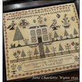 THE SCARLETT HOUSE "Jane Charlotte Wynn 1835" Counted Cross Stitch Pattern, Chart, Sampler, Pattern Only