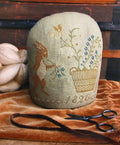 STACY NASH PRIMITIVES "Spring Hare Standing Pinkeep" counted cross stitch pattern, chart, Sampler, Pattern Only