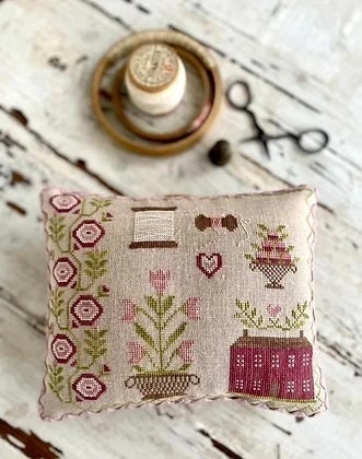 STACY NASH DESIGNS "Pretty in Pink Pinkeep" Counted Cross Stitch Pattern, Chart, Nashville Market 2023, Pattern Only