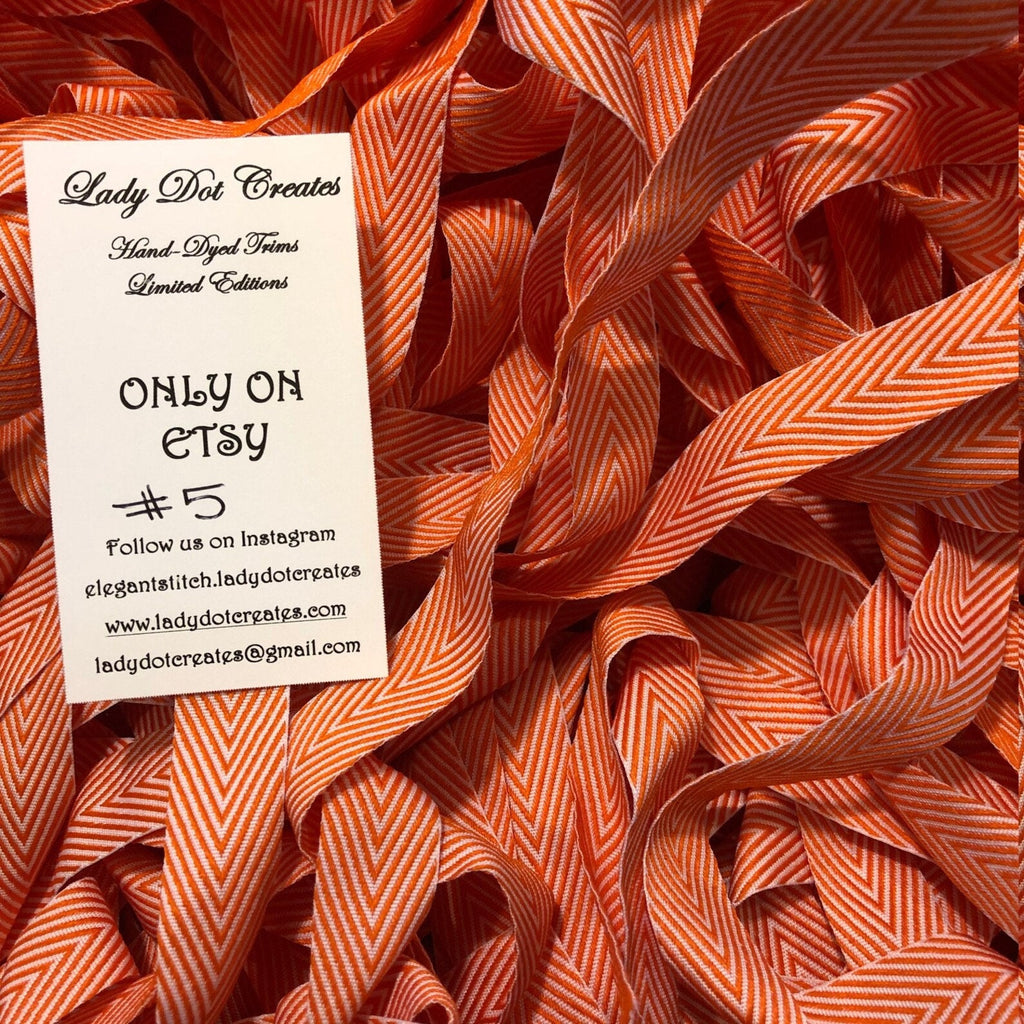 Twill Tape Chevron Pattern - LADY DOT CREATES - 3/4" Wide and 1/4" Wide
