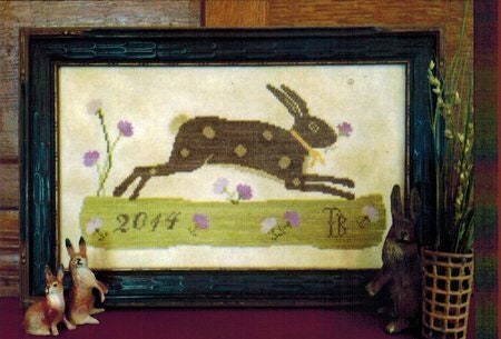 SCATTERED SEED SAMPLERS "Spring Meadow" Counted Cross Stitch Pattern, Rabbit, Pattern Only