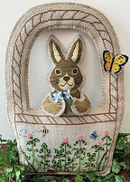 THE NEEDLE'S NOTION "Bunny in a Basket" Counted Cross Stitch Pattern, Easter Bunny, Chart, Pattern Only