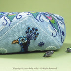 FABY REILLY DESIGNS "Peacock Biscornu"  Counted Cross Stitch Pattern  Chart, Pattern Only