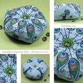FABY REILLY DESIGNS "Peacock Biscornu"  Counted Cross Stitch Pattern  Chart, Pattern Only