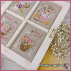 CROCETTE A GOGO "Easter Window"  Counted Cross Stitch Pattern  Bunny, Spring, Easter Eggs, Chicks, Italy, Paper Pattern