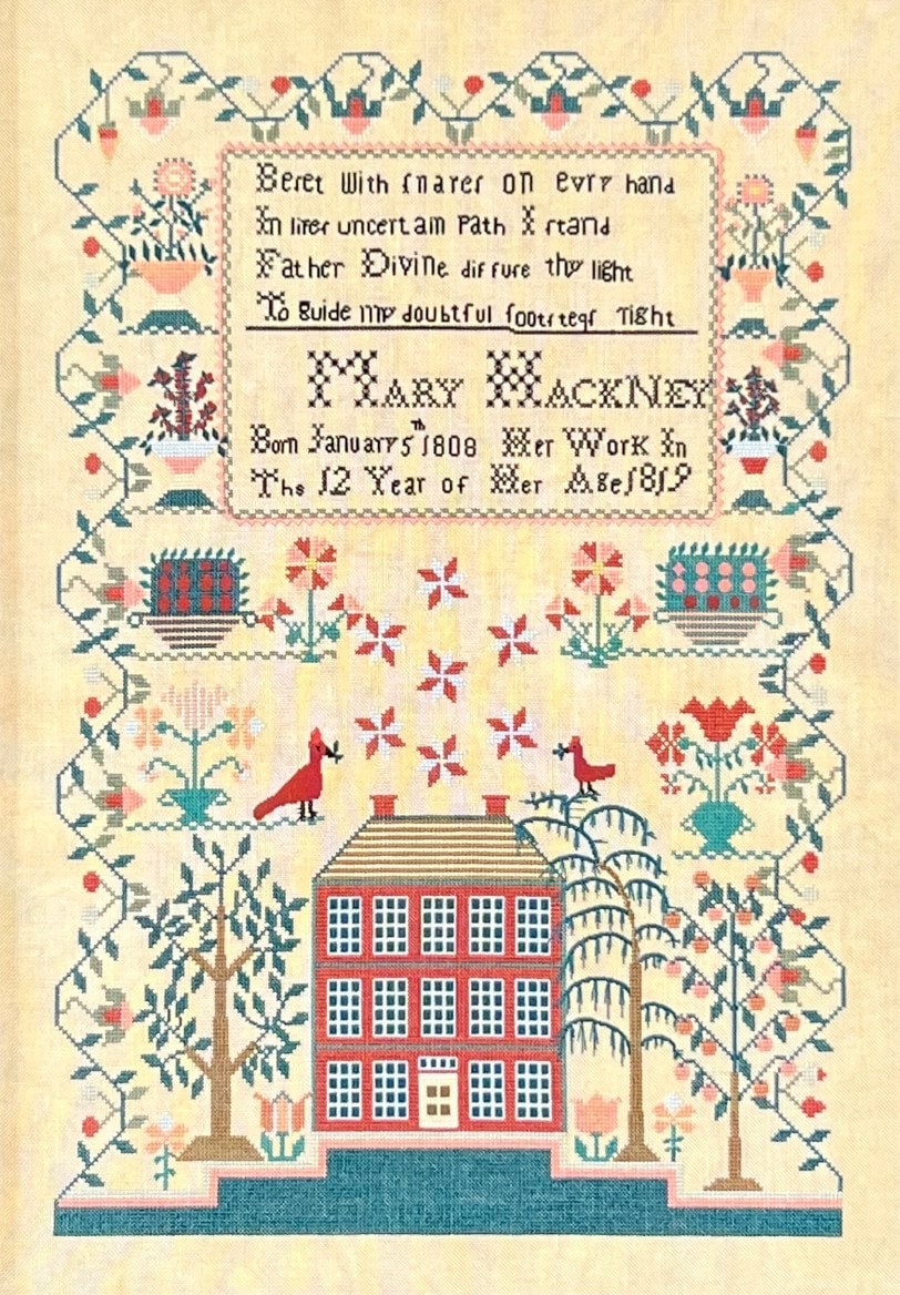 QUEENSTOWN SAMPLER DESIGNS "Mary Hackney 1819" Counted Cross Stitch Pattern, Chart, Reproduction Sampler, 2023 Nashville Market Pattern Only