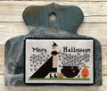 Lucy Beam Love In Stitches "MERRY HALLOWEEN" Counted Cross Stitch Pattern, Witch, Cauldron, Chart, Pattern Only