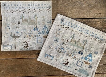 Atelier Soed Idee "Ivlie Godefroid" Counted Cross Stitch Pattern, Chart, 5 Patterns, Reproduction Sampler, Pattern Only