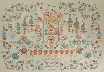TWIN PEAK PRIMITIVES "Scheherazade's Dream - 1001 Nights" Counted Cross Stitch Pattern, Chart, Sampler, Pattern Only
