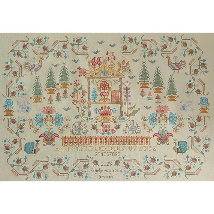 TWIN PEAK PRIMITIVES "Scheherazade's Dream - 1001 Nights" Counted Cross Stitch Pattern, Chart, Sampler, Pattern Only