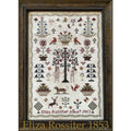 THE SCARLETT HOUSE "Eliza Rossiter 1853" Counted Cross Stitch Pattern, Chart, Sampler, Pattern Only