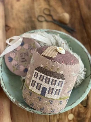 STACY NASH DESIGNS "Faded Garden Pinkeep Drum & Needle Keep" Counted Cross Stitch Pattern, Chart, Nashville Market 2023, Pattern Only