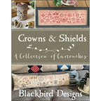 BLACKBIRD DESIGNS "Crowns & Shields ~ A Collection of Cartouches" Counted Cross Stitch Pattern, 3 Patterns, Booklet