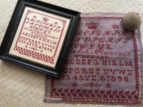 Running with Needles & Scissors "A SPANISH RED - Martha Masialers 1891" Counted Cross Stitch Pattern  Nashville Market 2023  Pattern Only