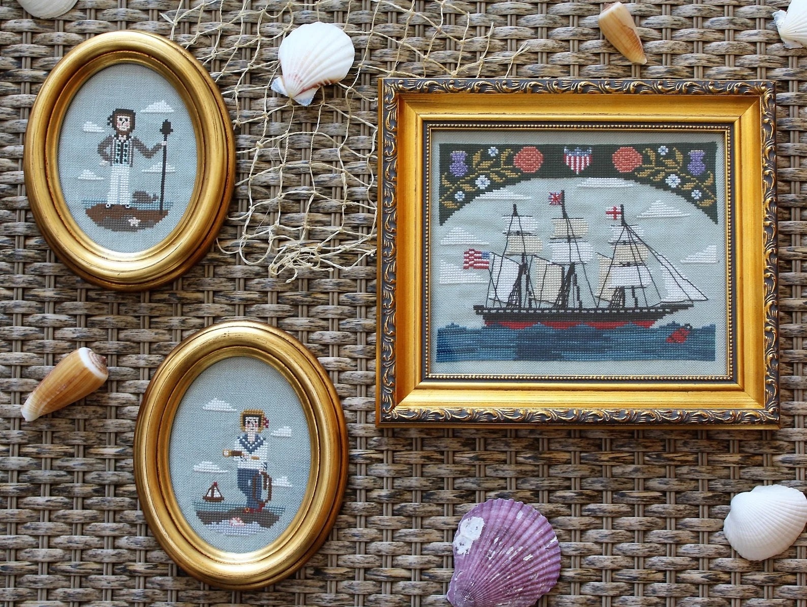 Cosford Rise Stitchery "The Neptune and the Sailors"  PDF/Digital Counted Cross Stitch Pattern  Charts  Patterns Only
