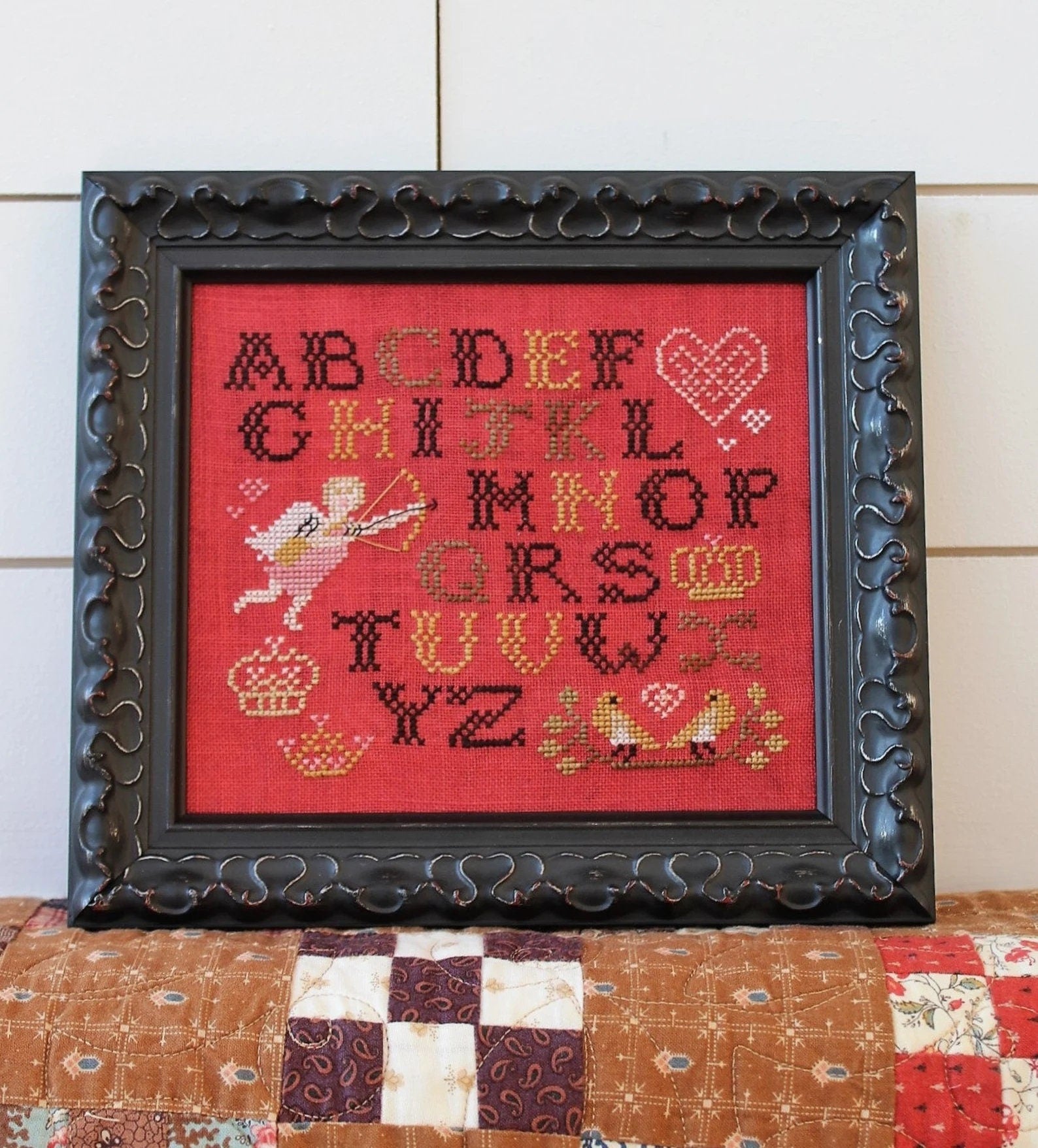 Cosford Rise Stitchery "Cupid's Sampler"  PDF/Digital Counted Cross Stitch Pattern  Chart  Patterns Only