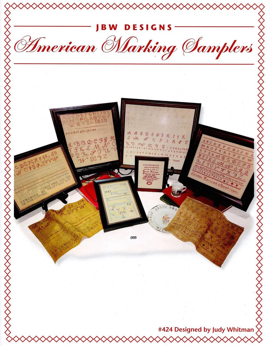 JBW DESIGNS "American Marking Samplers" Counted Cross Stitch Pattern, Sampler, Six Charts, Nashville Market 2023, Pattern Only